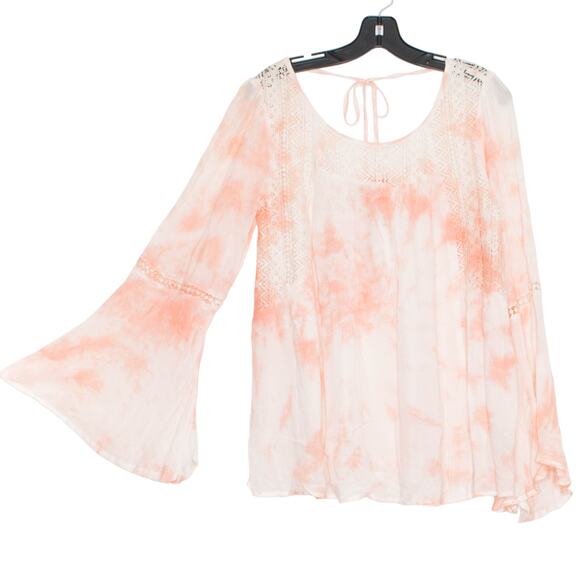 NWT Chelsea & Violet Top Gauzy Bell Tie Dye Boho Fairy Festival Hippie Medium - Picture 1 of 6